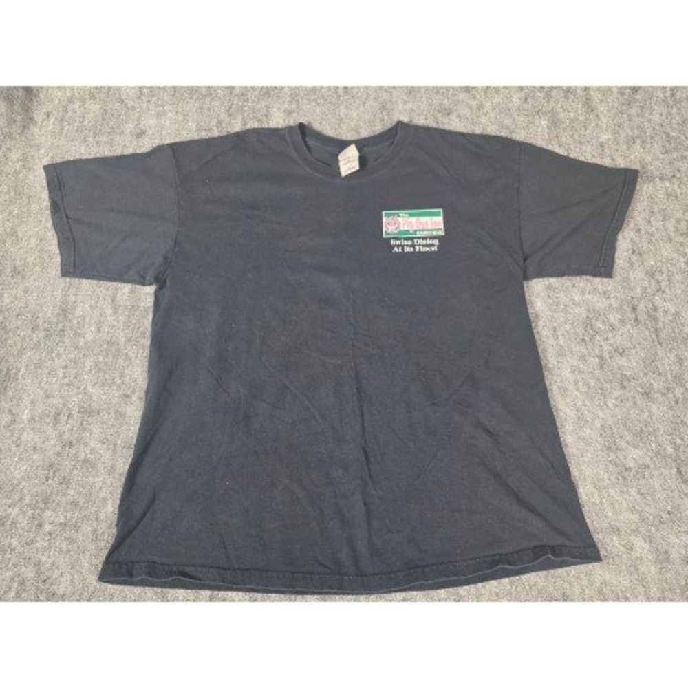 Vintage The Pig Out Inn Barbeque Mississippi Graphic T-Shirt Men XL Swine Dining
